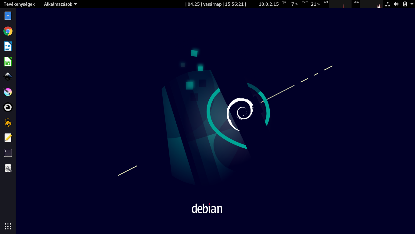 Frissítés után a Debian 11 (BullsEye)