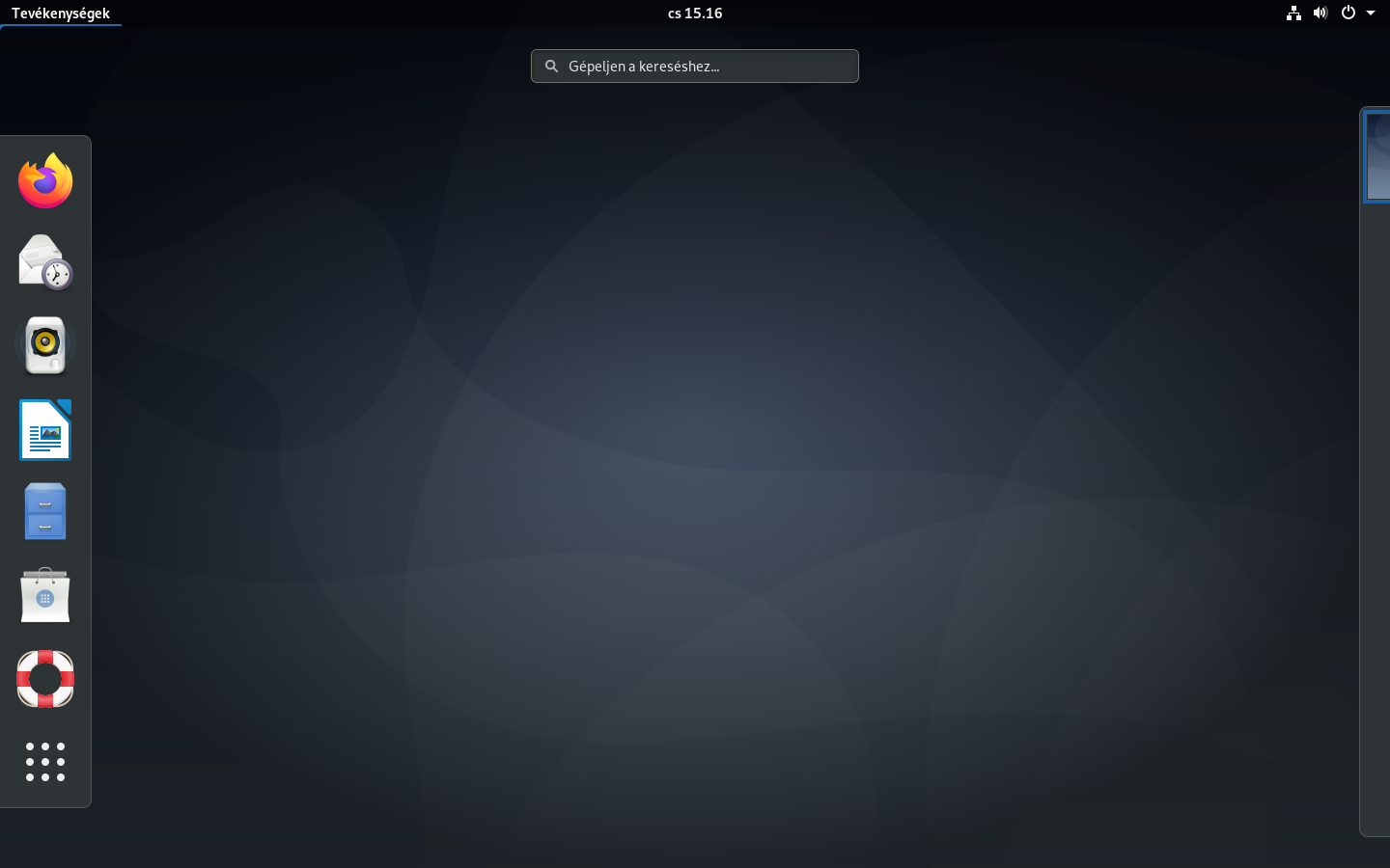 A Debian Buster asztala